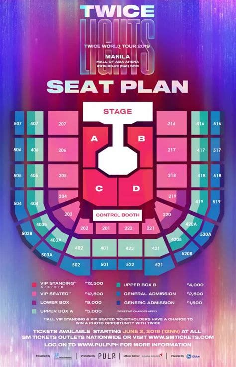 Ticket prices and seat layout released for .